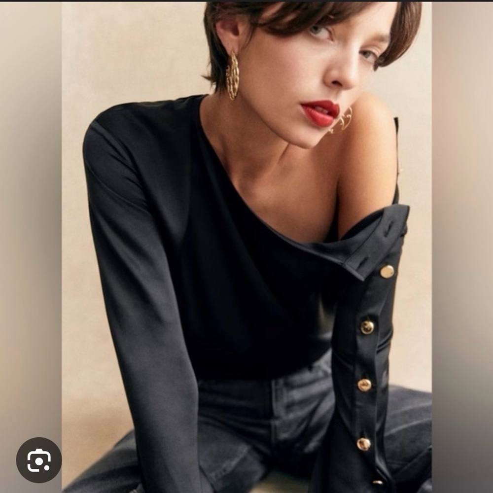 Sezane Denara Blouse Black - Size 4